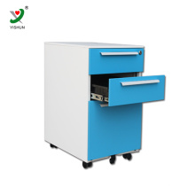 Optional color steel 3 drawers filing cabinet mobile metal cabinet with castors